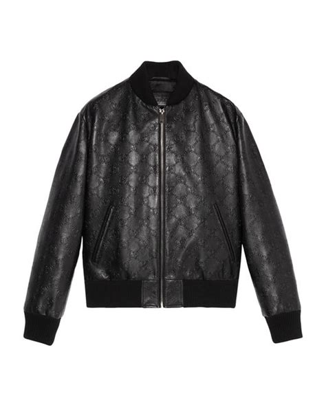 gucci leather bomber|Gucci bomber jacket price.